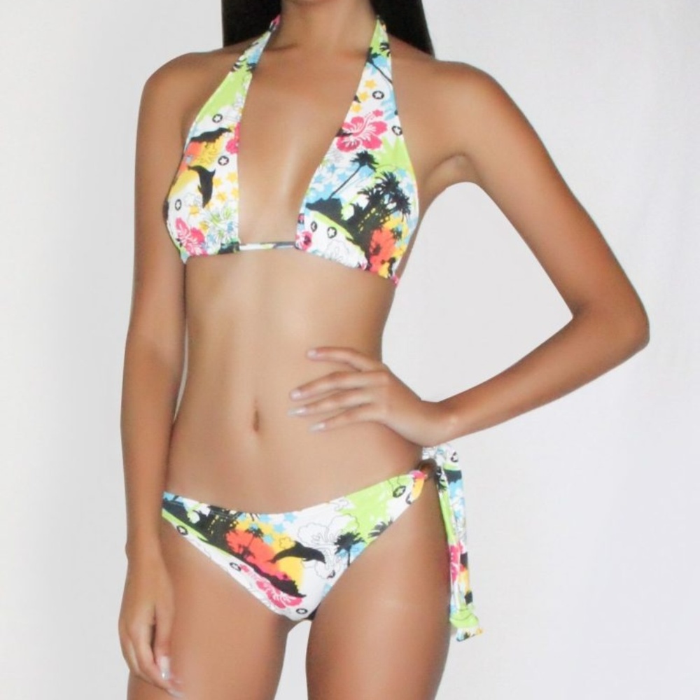 Original Tropical & Dolphin Print Bikini